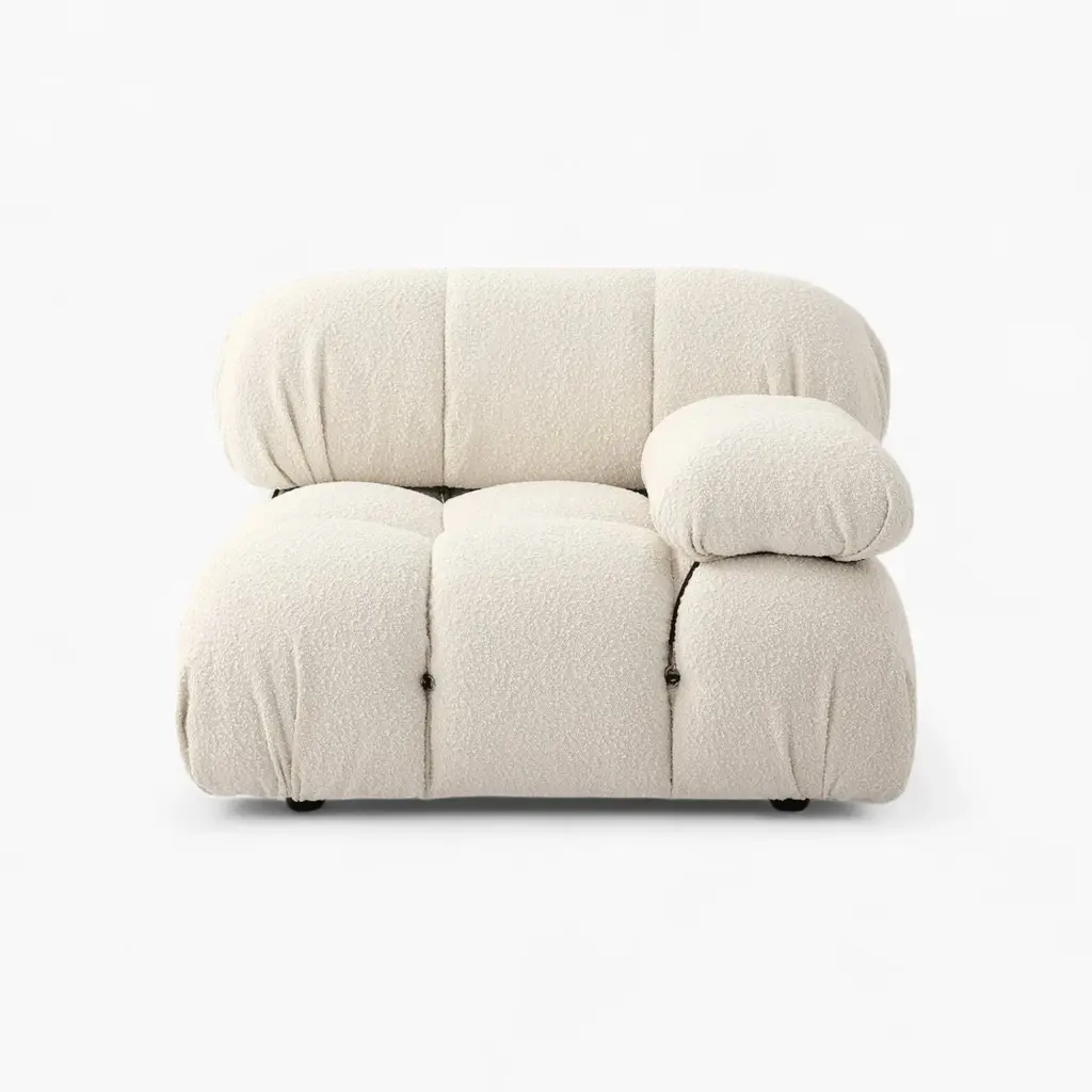 Camaleonda Module Armrest Boucle White 2 - Camaleonda