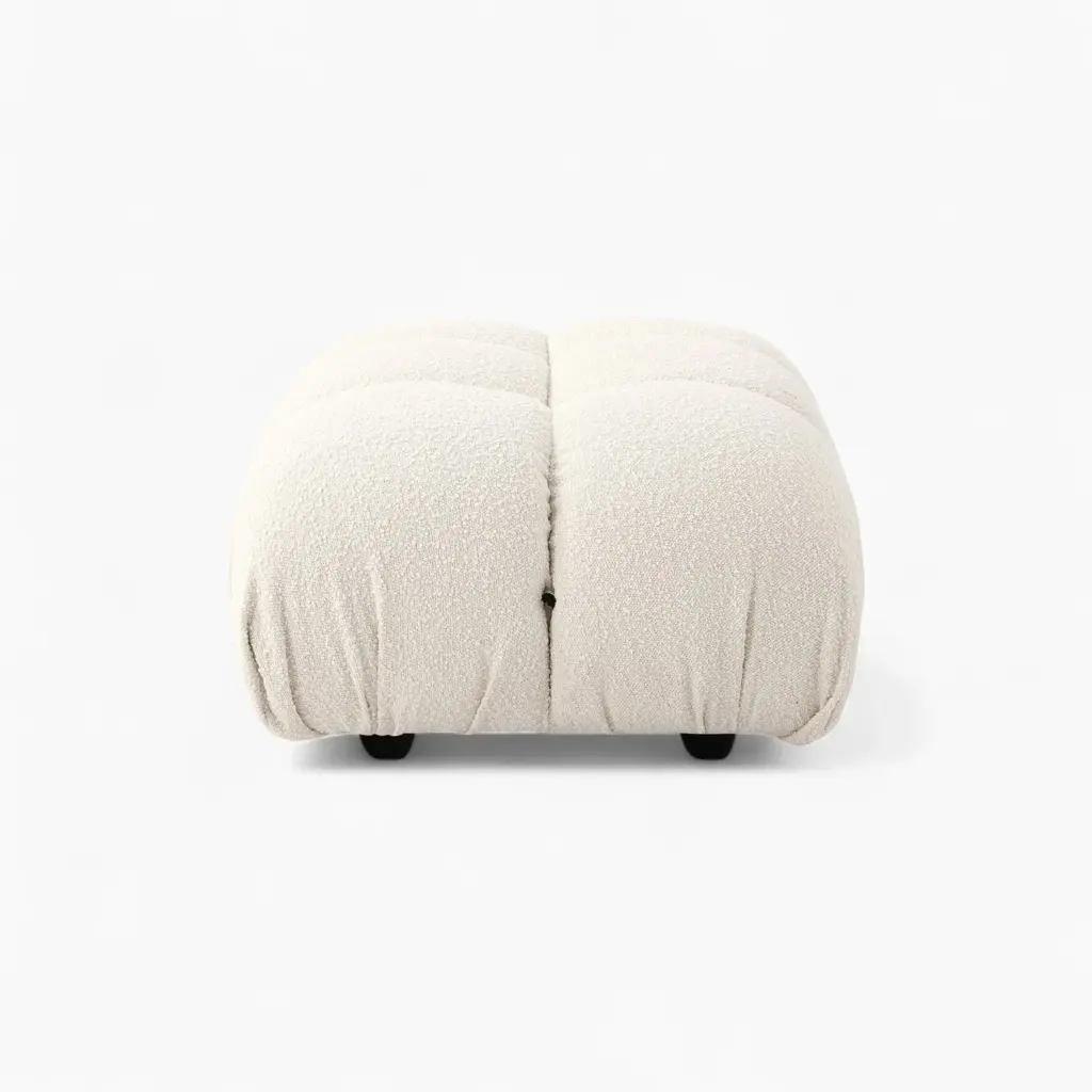 Camaleonda Sofa Module Ottoman Boucle White 1 - Camaleonda