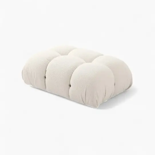 Camaleonda Sofa Module Ottoman Boucle White 2 - Camaleonda
