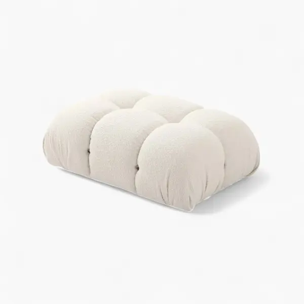 Camaleonda Sofa Module Ottoman Boucle White 2 - Camaleonda