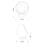 Dimensions Ball Chair Mobile - Ball Chair Replica