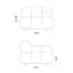 Dimensions Camaleonda Module Corner Mobile Dimensions Camaleonda Module Corner Mobile - Camaleonda