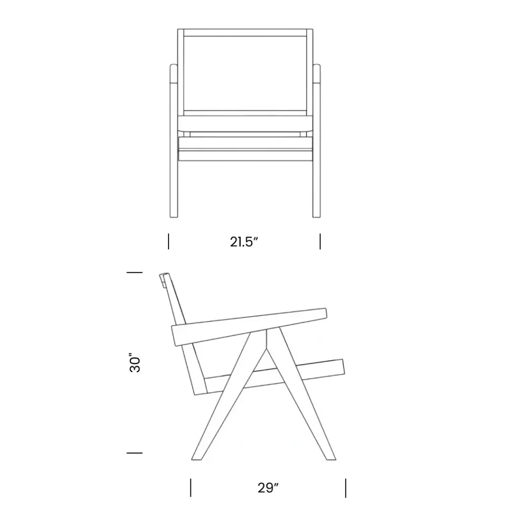 Dimensions Chandigarh Easy Chair Mobile 1