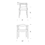 Dimensions Hiroshima Armchair Replica_Mobile Dimensions Hiroshima Armchair Replica Mobile - Hiroshima Armchair