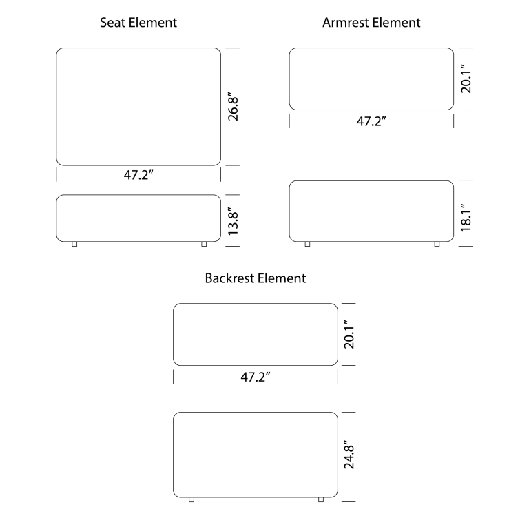 Extrasoft Low Profile Modular Block Sofa Replica Dimensions Mobile - Extrasoft Modular Sofa Replica