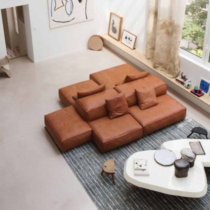 Extrasoft Modular Sofa Brown 2 - Extrasoft Modular Sofa Replica