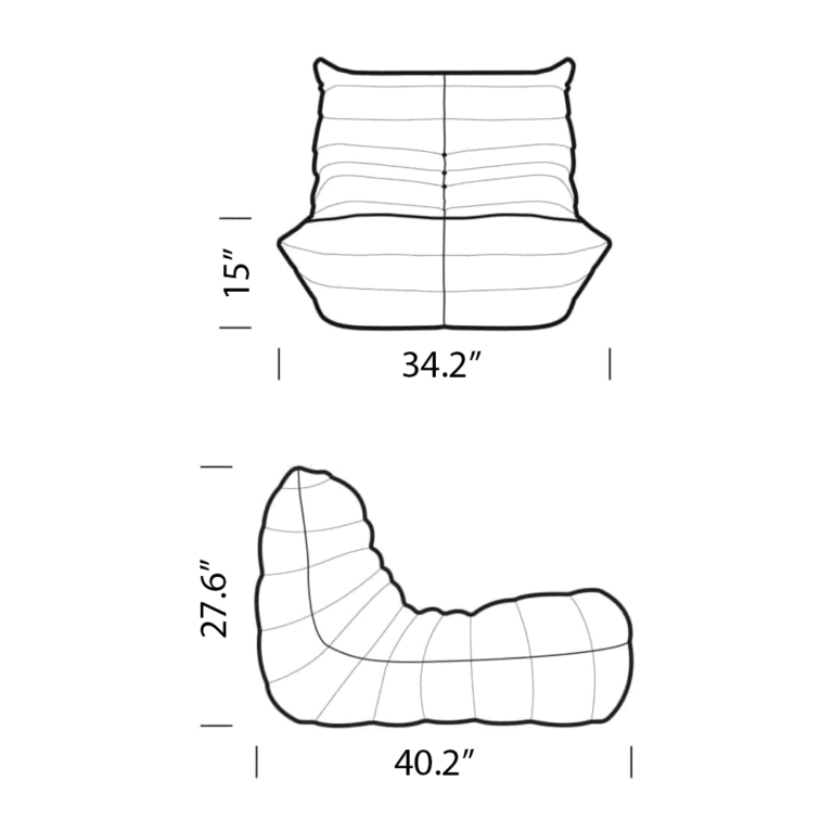 Togo Chair Fiber Leather Replica Dimensions Mobile