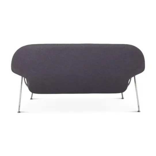 Womb Loveseat Chrome Legs Replica Dark Grey 5