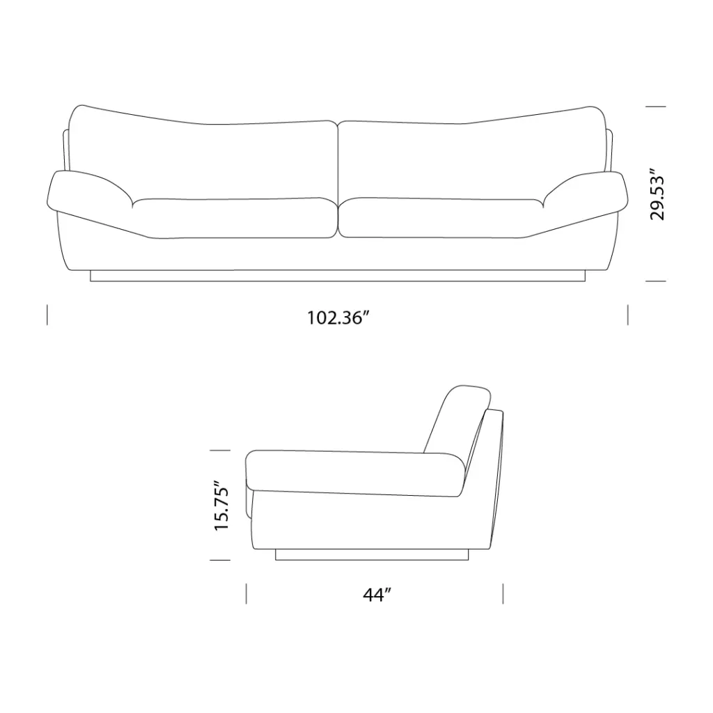 Divano milano Sofa Replica Dimensions Mobile | Sohnne® Divano milano Sofa Replica Dimensions Mobile - Milano Sofa Replica, hardwood