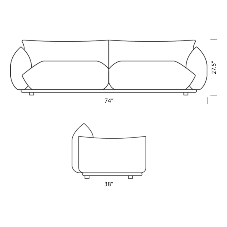 Marenco Sofa 2 Seater Replica Dimensions Mobile - Marenco Sofa