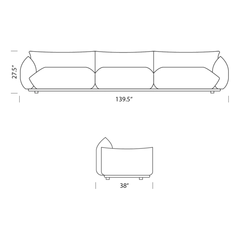 Marenco Sofa 3 Seater Replica Dimensions Mobile