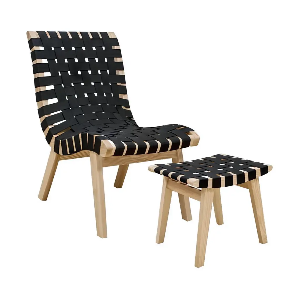 Risom Lounge Chair With Ottoman Replica