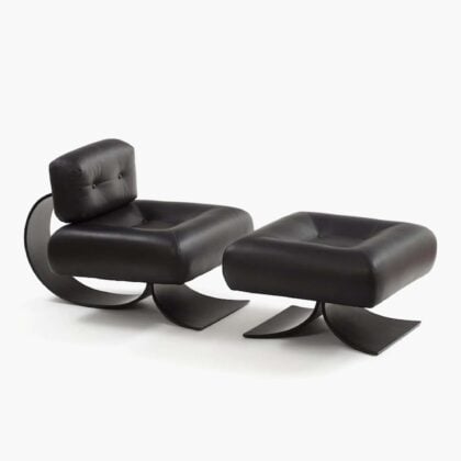 Alta Lounge Chair - Black 1 - Alta Lounge Chair, ottoman
