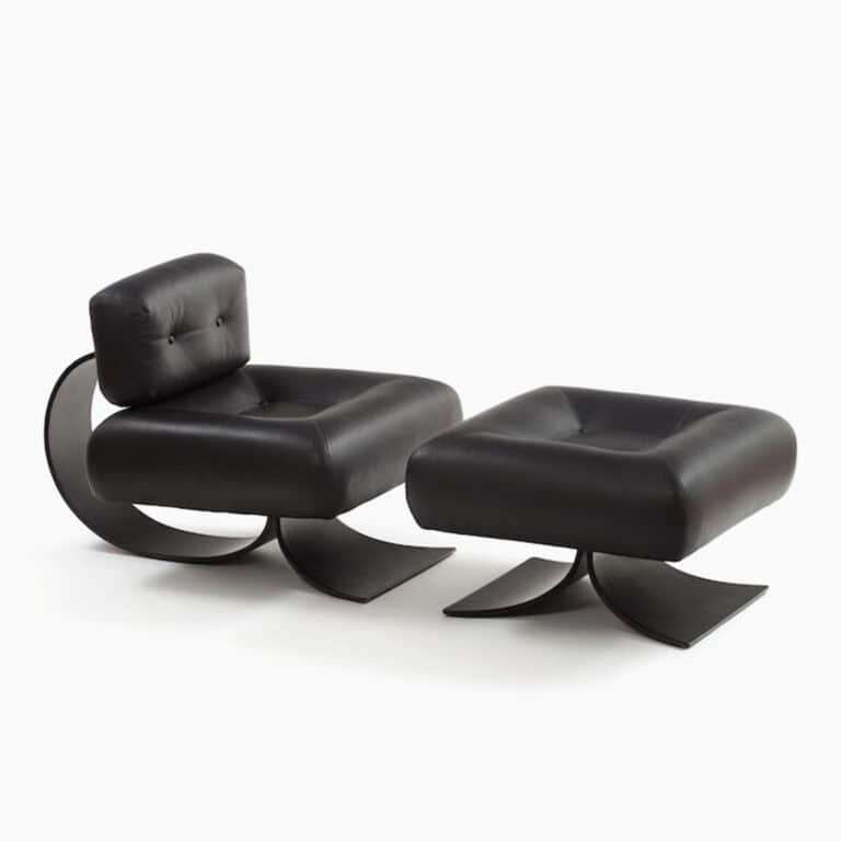 Alta Lounge Chair - Black 1 - Alta Lounge Chair, ottoman