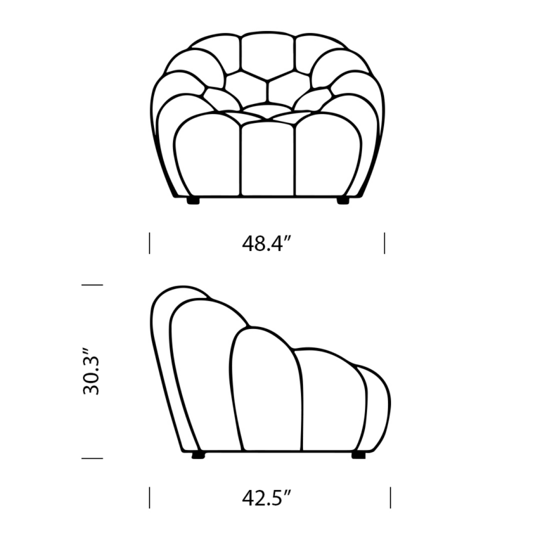 Bubble Sofa Dimension mobile
