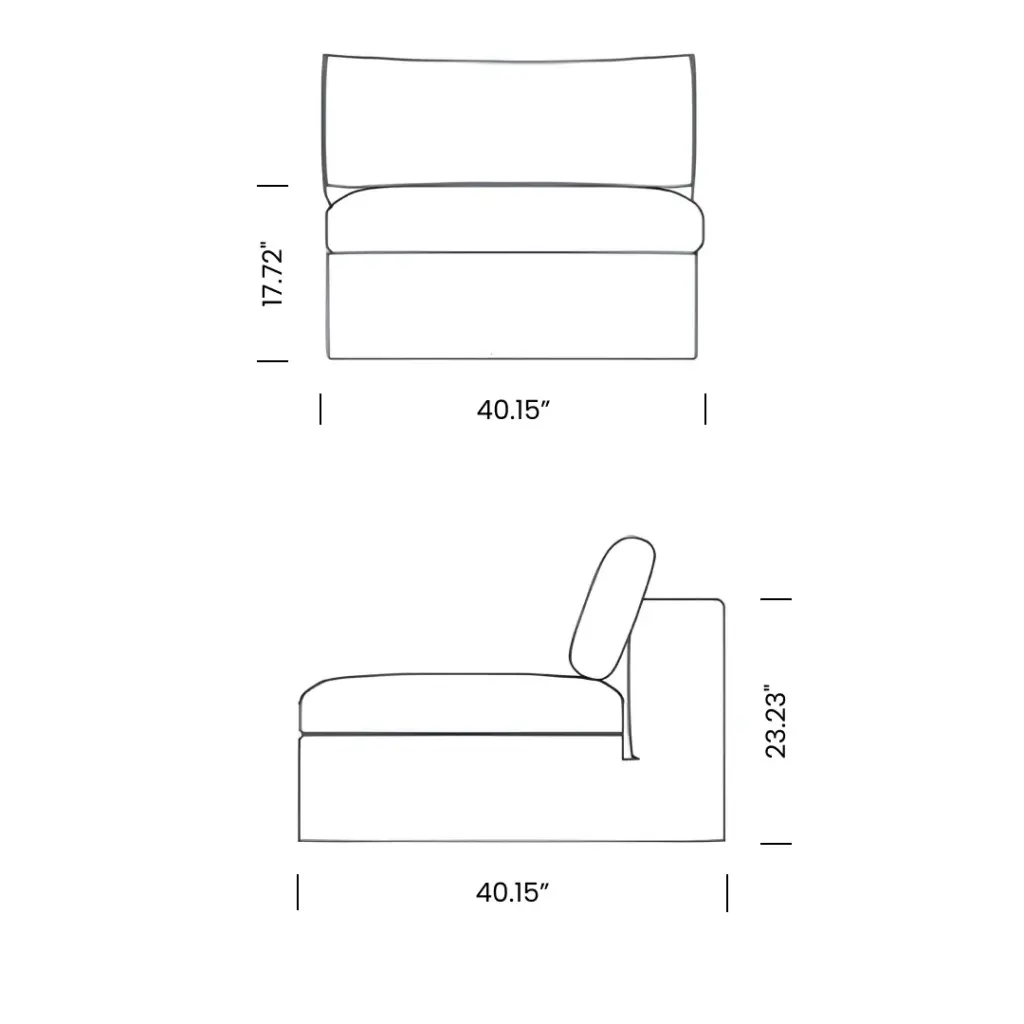Dimensions Cloud Couch Armless Mobile 1