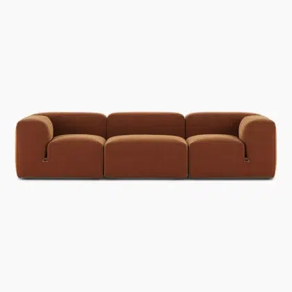 Le Mura Sofa Replica Rust Chenille 1