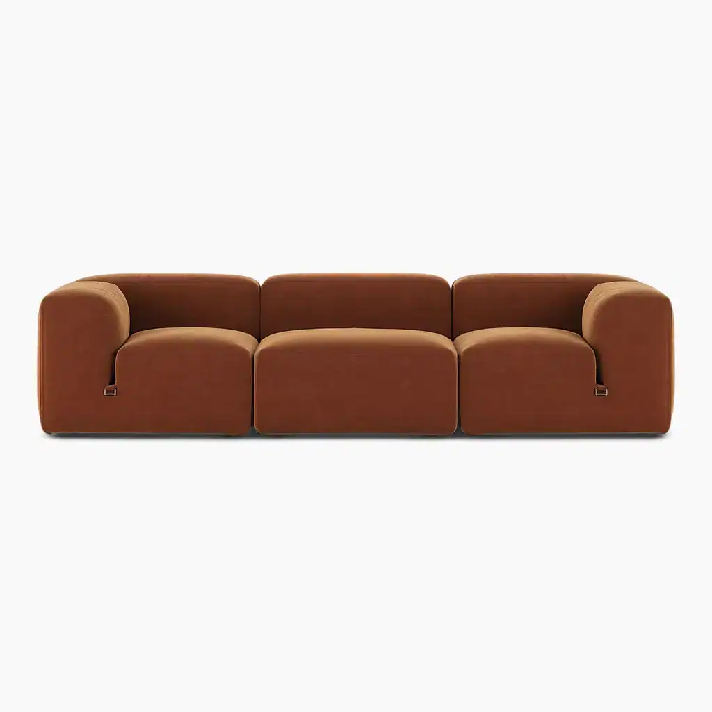 Le Mura Sofa Replica Rust Chenille 1