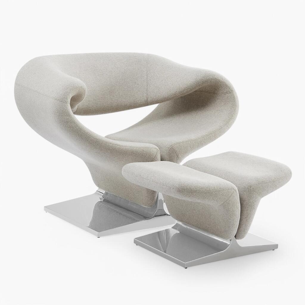 Ribbon Chair Ottoman Replica 1 - ribbon chair,  ottoman