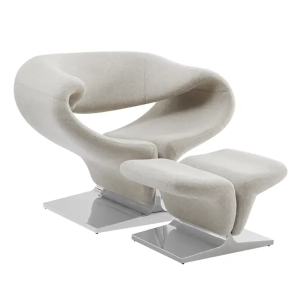 Ribbon Chair Ottoman Replica 1