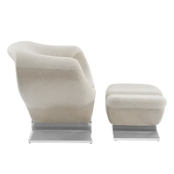 Ribbon Chair Ottoman Replica 3