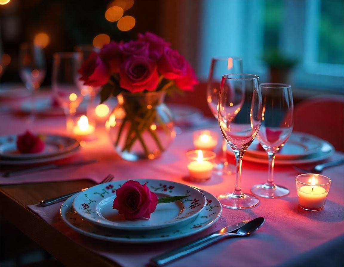 Dining Table Decorating for Valentine's Day