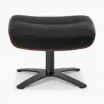 Elvin Leather Recliner and Ottoman Replica Black 5