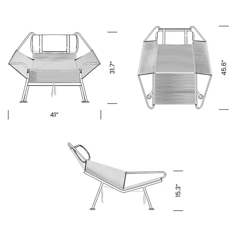 PP225 Flag Halyard Chair Replica Mobile Dimensions - PP225 Flag Halyard Chair