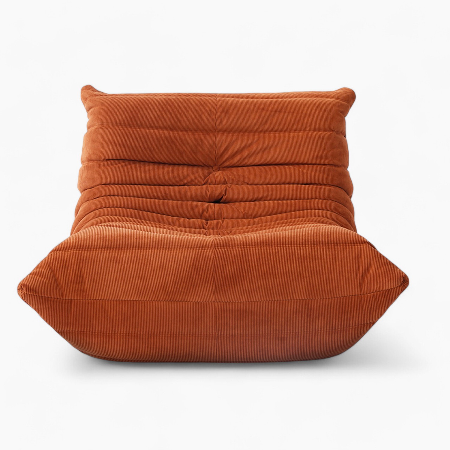 Togo Corduroy Orange Chair - Stylish & Comfy Seating