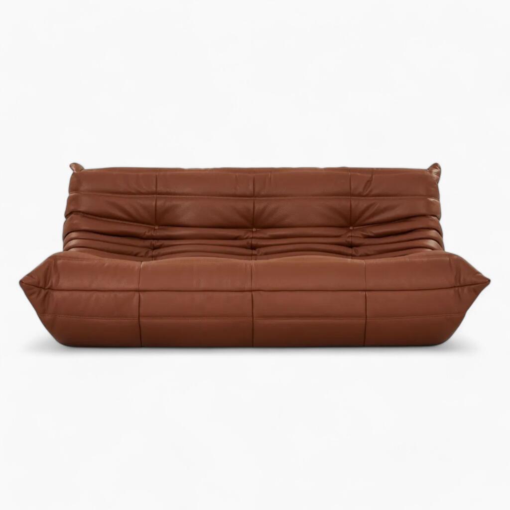 Togo Sofa Brown Leather 3