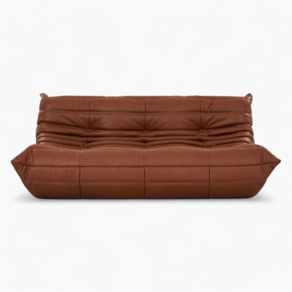 Togo Sofa Brown Leather 3