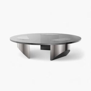 Wedge Coffee Table Replica Black Polish Steel 3 scaled