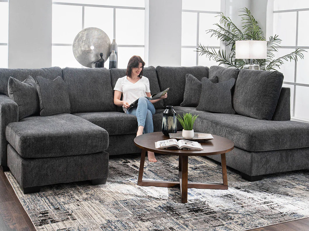 what size coffee table for sectional