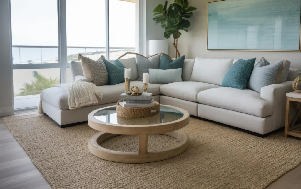 what size coffee table for sectional