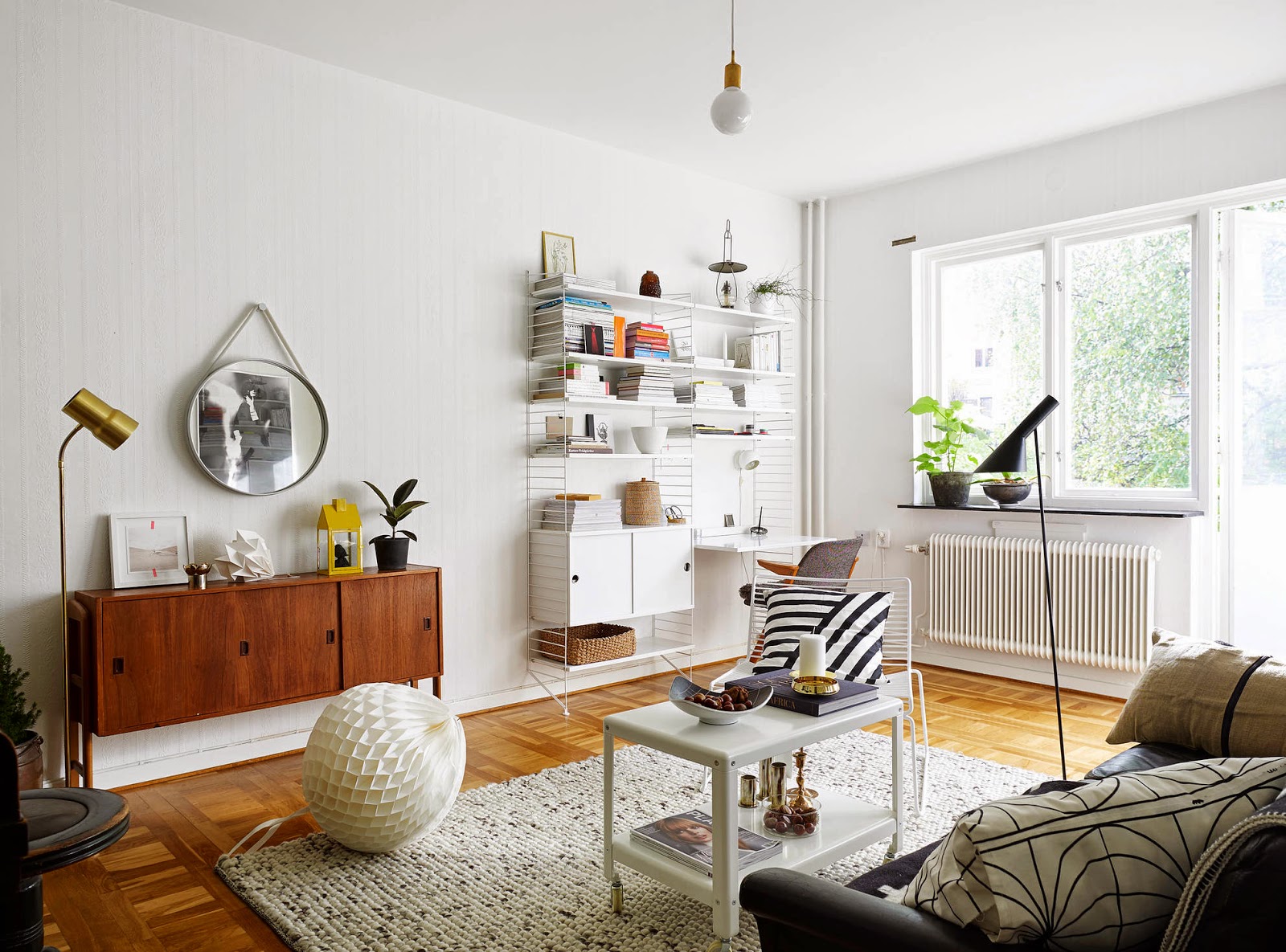 A Swedish apartment with a mid-century touch