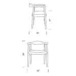 Kennedy PP501 Armchair Replica-Mobile Dimensions Kennedy PP501 Armchair Replica Mobile Dimensions - PP501 Armchair Replica