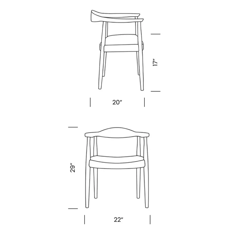 Kennedy PP501 Armchair Replica Mobile Dimensions - PP501 Armchair Replica