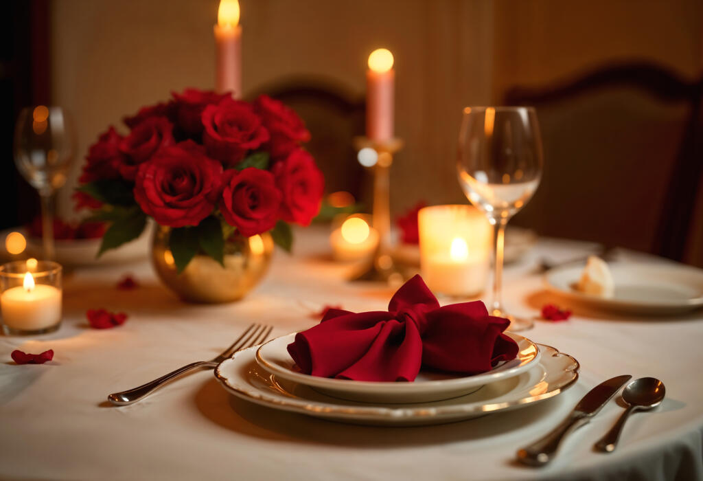 simple and intimate table arrangement