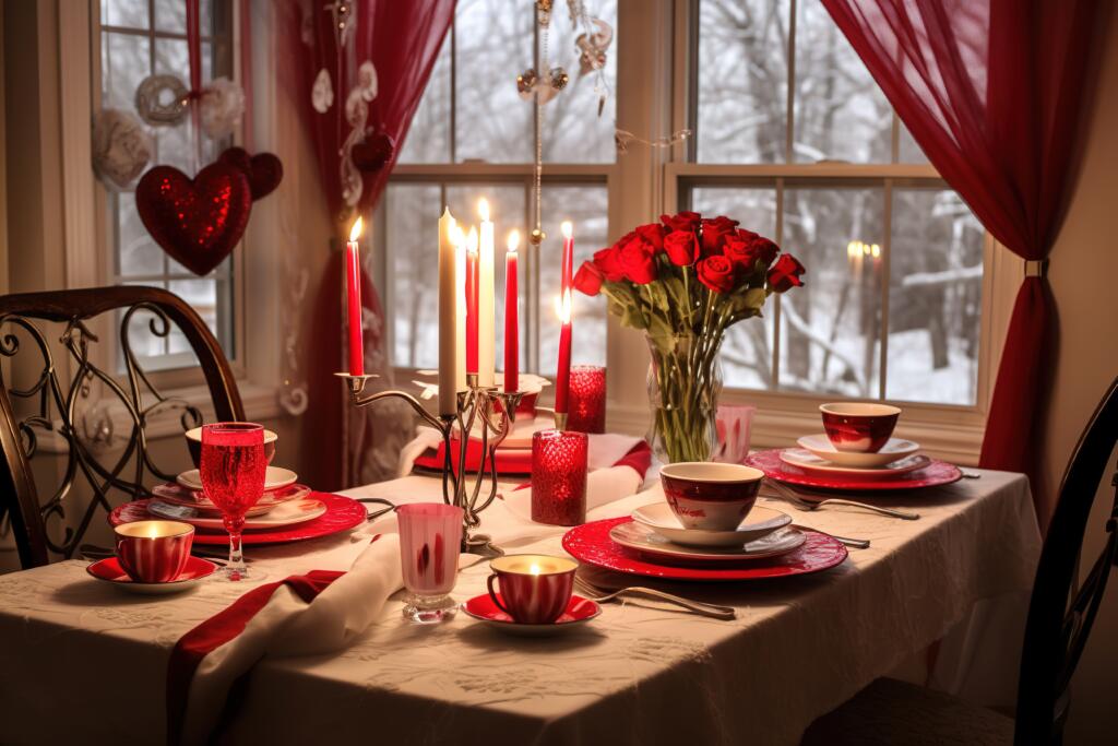 Sophisticated house table setup with fine china and glassware