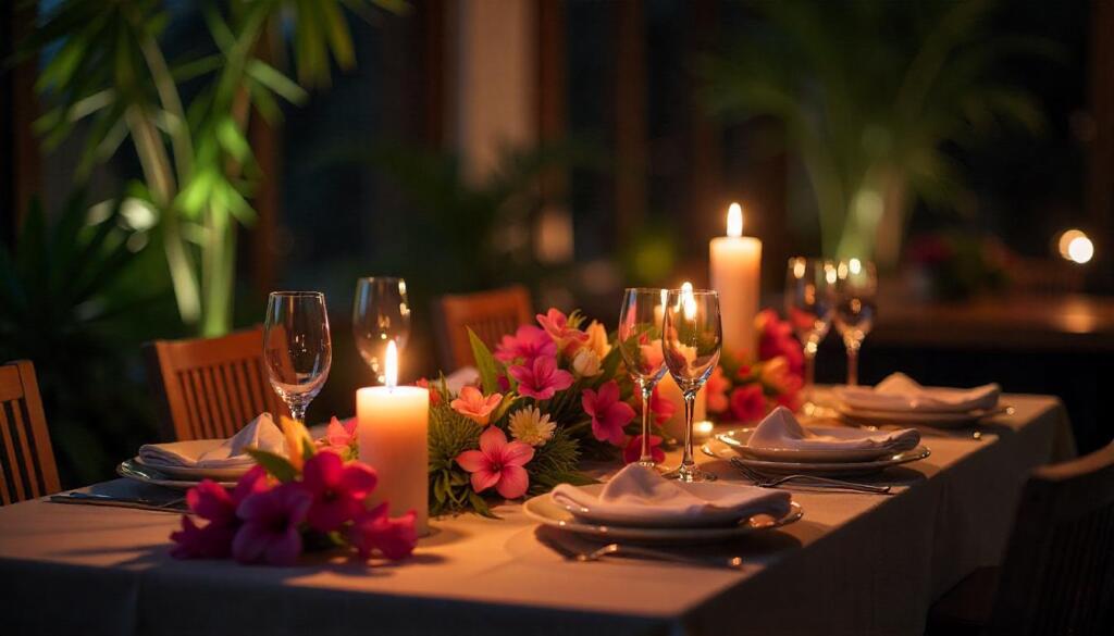 Festive table setup for a special night.