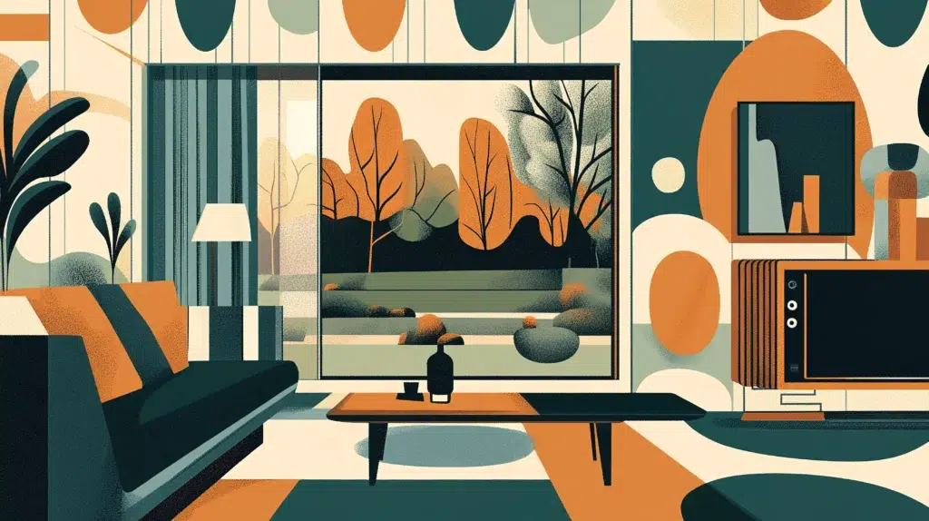 modern living room with vibrant decor overlooking serene garden midday scaled - Interior Design Trends 2025 Living Room