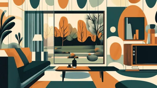 modern living room with vibrant decor overlooking serene garden midday scaled - Interior Design Trends 2025 Living Room