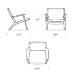 ch25 chair dimension mobile - CH25 Lounge Chair Replica,  lounge,  unique