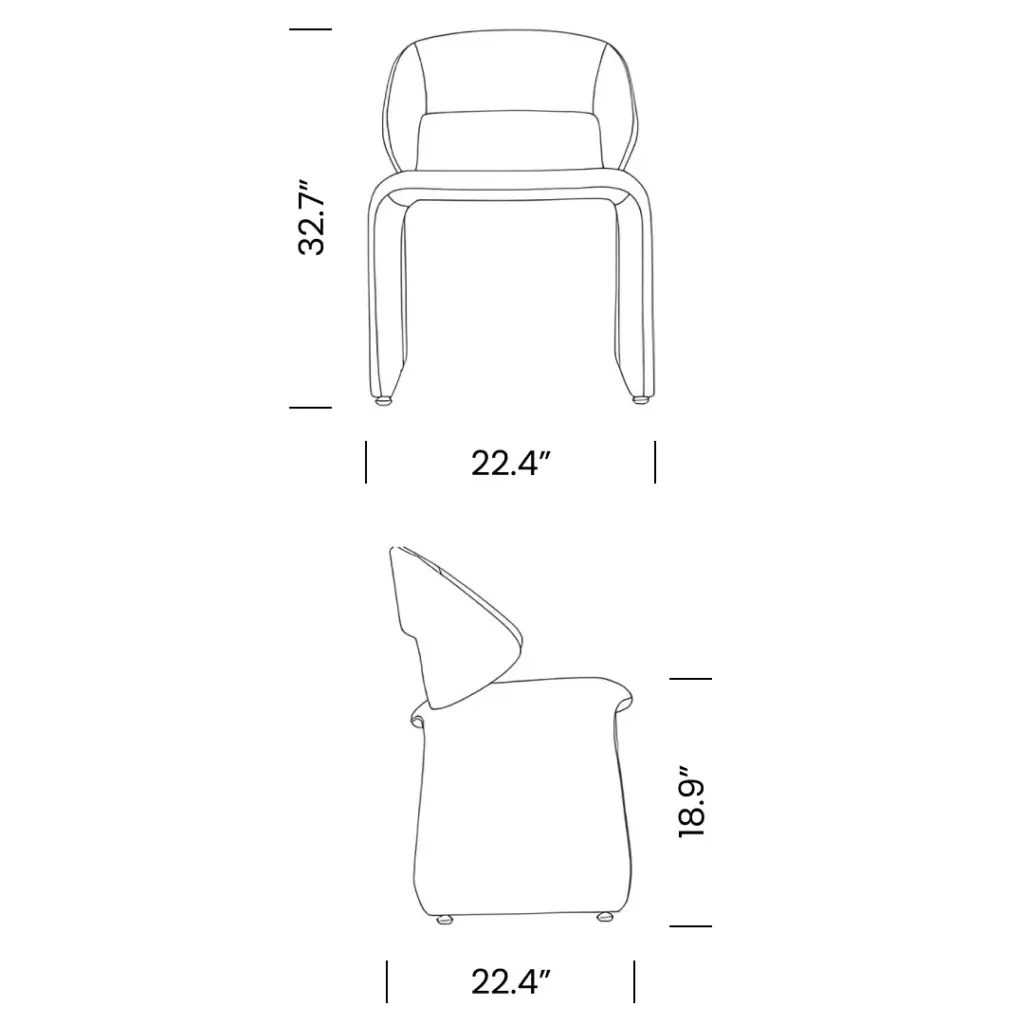 Monica Suit Chair Mobile Dimensions