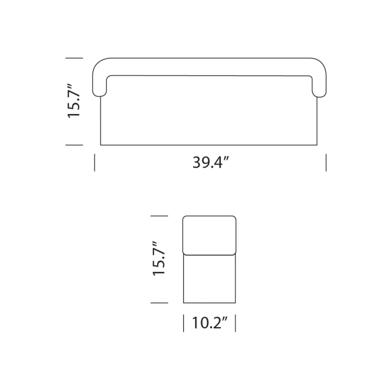 DS 600 Right End Stool Module Replica Dimensions - DS-600