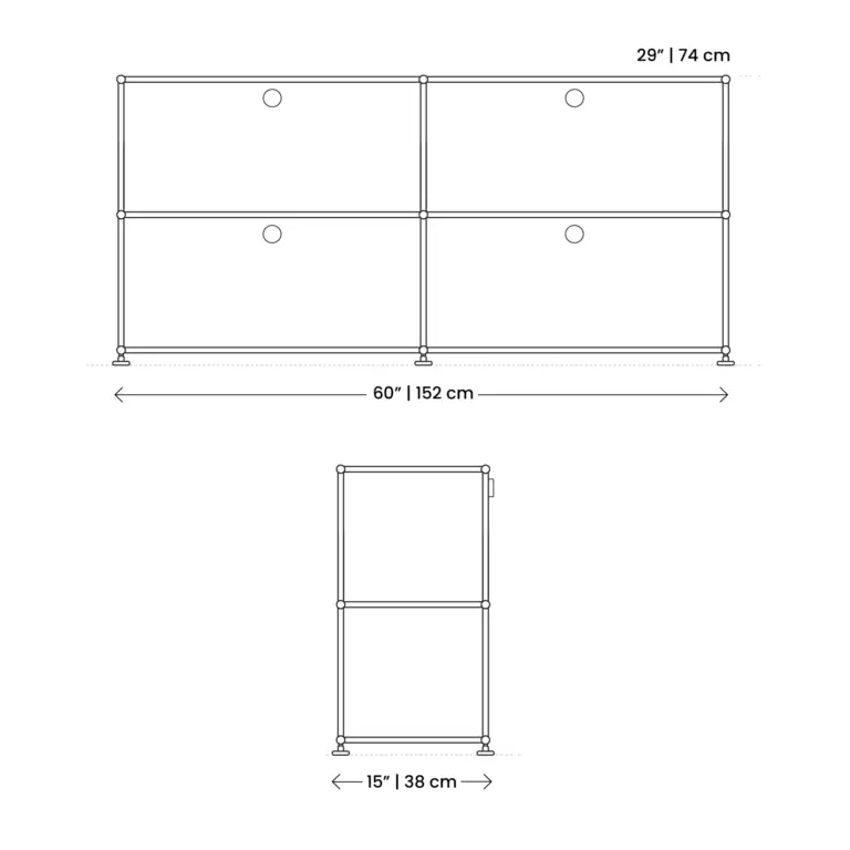 Dimensions Haller Sideboard E2 Mobile - Haller Sideboard E2