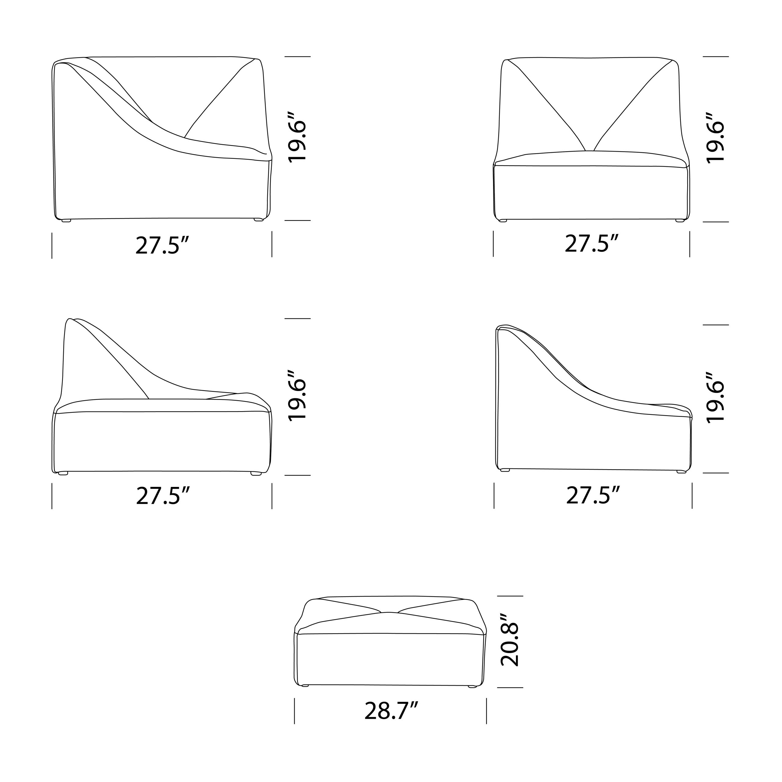 Dune Ensemble Replica Dimensions Mobile - Dune Sofa