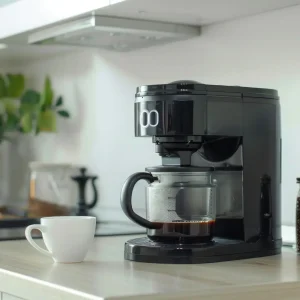 coffee machine making coffee modern kitchen home