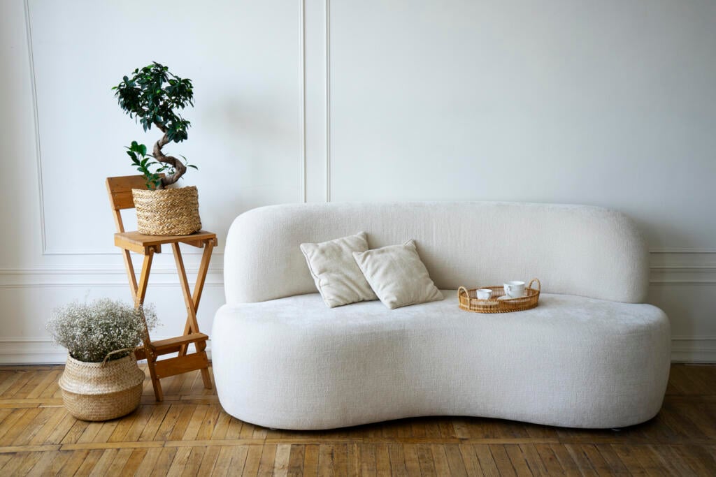 beige couch living room 