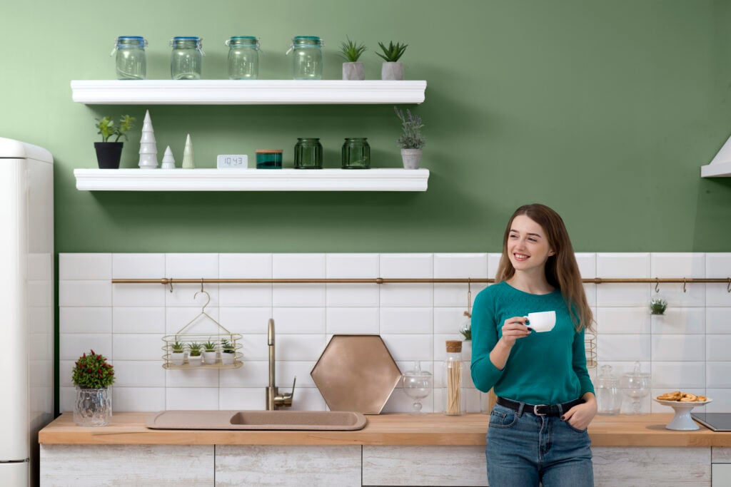 Green Natural for Modern Coffee Bar Ideas